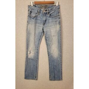 American Eagle Jeans Bootcut 28x32 Light Wash Nonstretch Early 2000s Look - i
